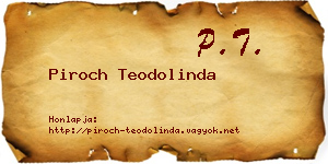 Piroch Teodolinda névjegykártya